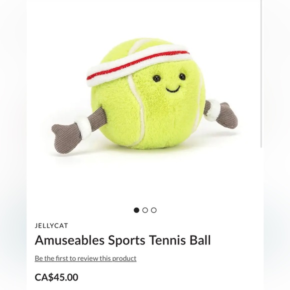 Jellycat Other - Jellycat Amuseables Tennis Ball Plush - Lime Green